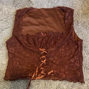 SALE! NWOT Corset Style Cider top